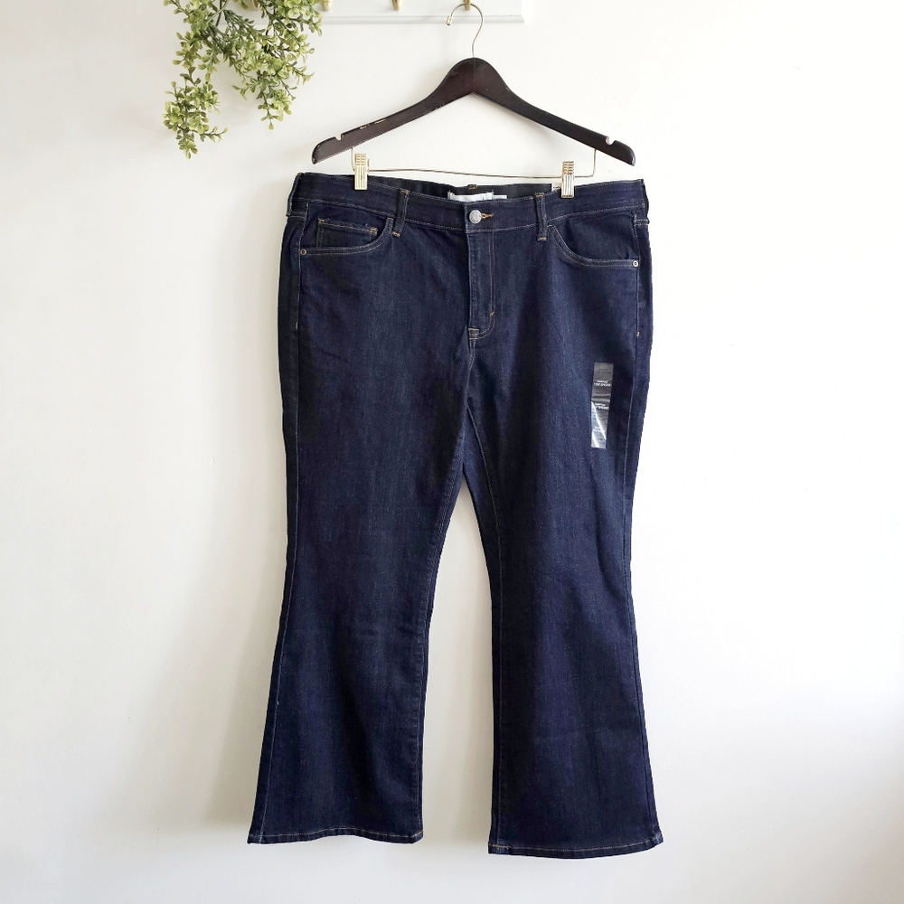Sonoma Goods For Life Bootcut Jeans 16W Short Dark Wash NWT